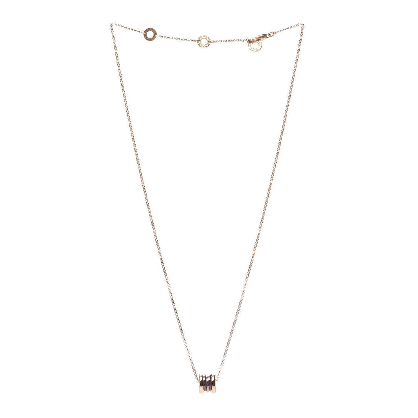 18K Rose Gold Cermet Small B.Zero1 Pendant Necklace