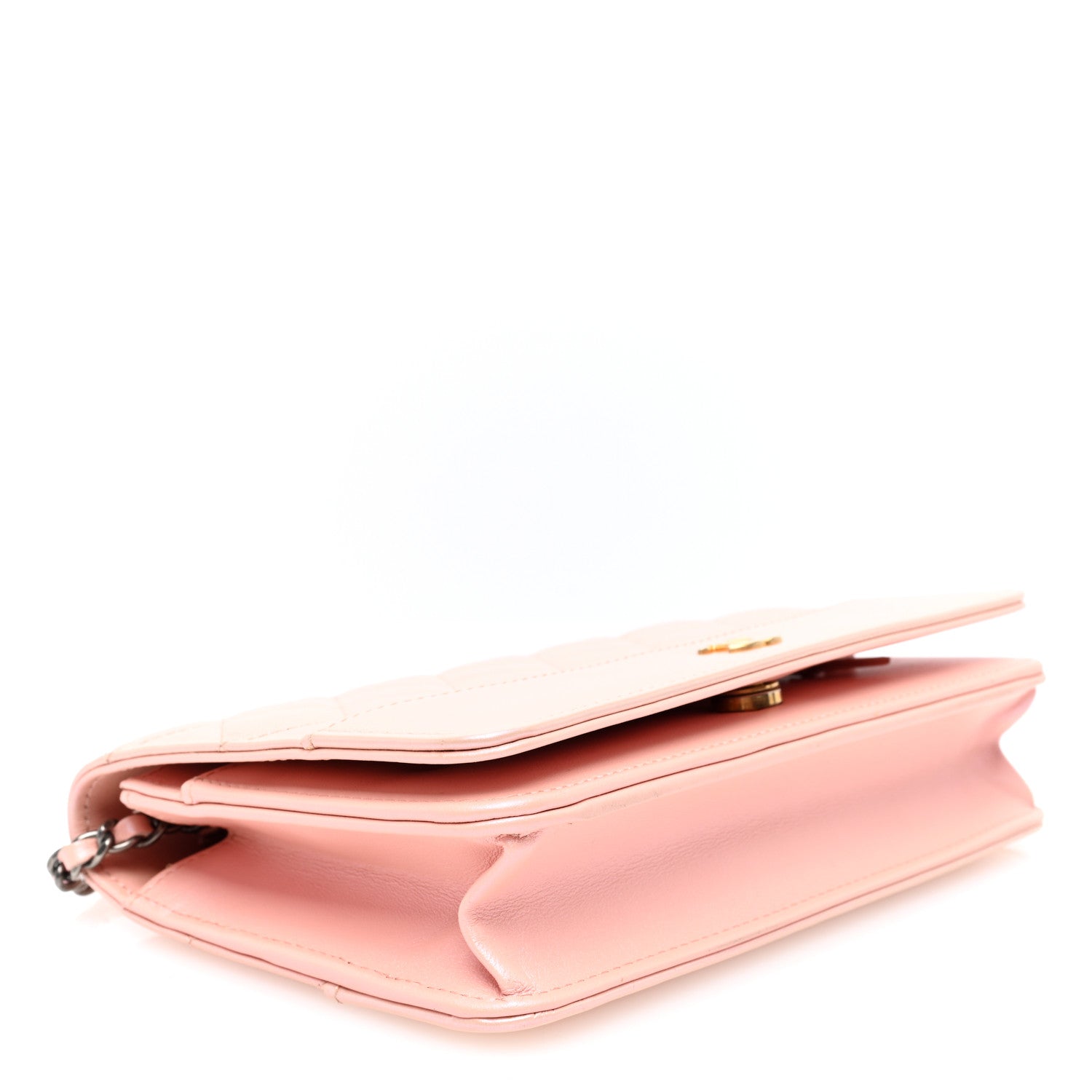 Chanel Iridescent Aged Calfskin Quilted Gabrielle Wallet On Chain WOC Rose 4 of 10