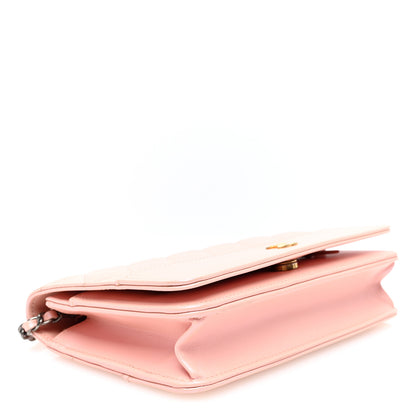 Chanel Iridescent Aged Calfskin Quilted Gabrielle Wallet On Chain WOC Rose 4 of 10