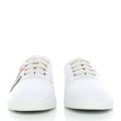 Hermes Canvas Embroidered Innocent Sneakers 39 White 2 of 9