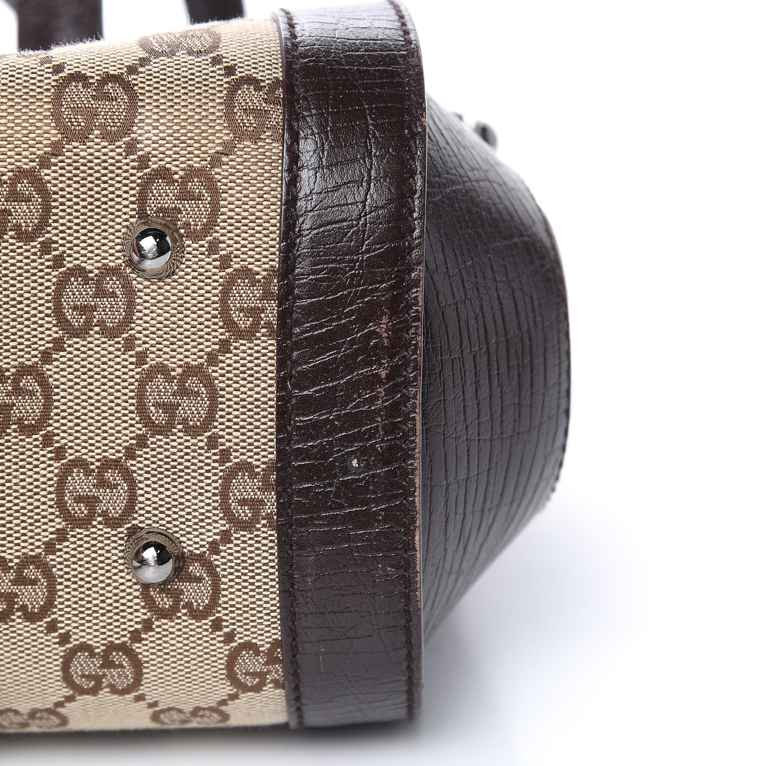 Gucci Monogram Bamboo Bullet Bag Dark Brown 8 of 15