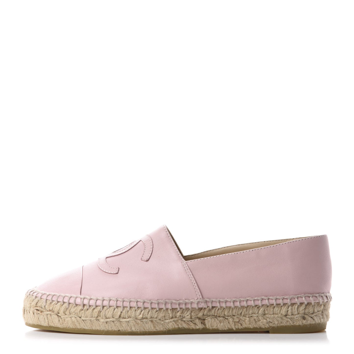 Lambskin CC Espadrilles 36 Light Pink