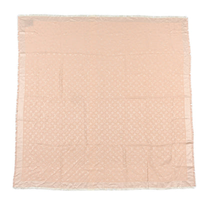 Louis Vuitton Silk Wool Monogram Shawl Rose 1 of 9