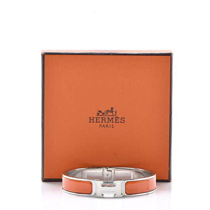 Hermes Enamel Narrow Clic Clac H Bracelet PM Orange 6 of 6