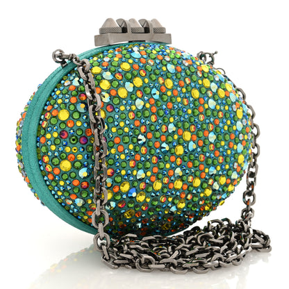 Christian Louboutin Crystal Suede Burma Strass Mina Chain Clutch Multicolor 2 of 9