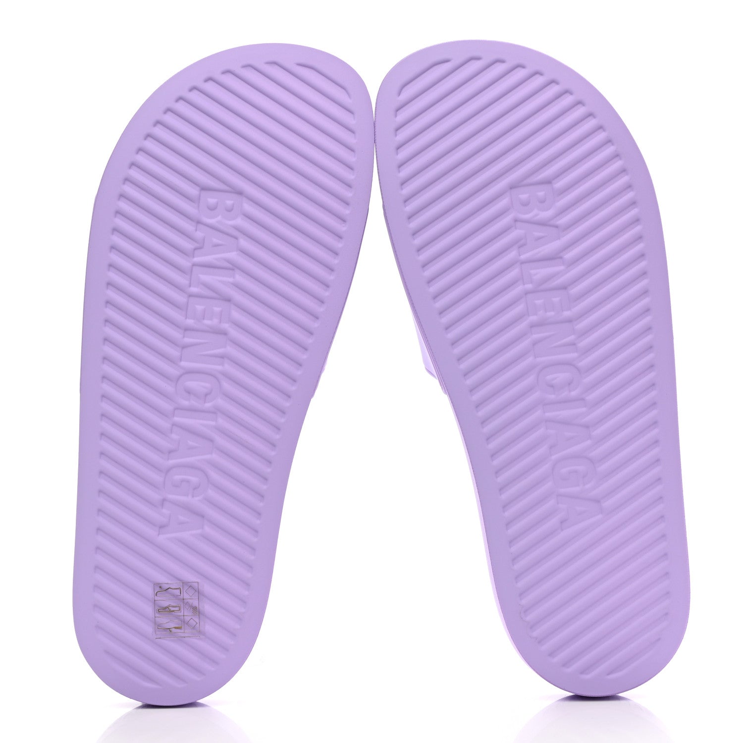 Balenciaga Rubber BB Womens Pool Slide Sandals 39 Lilac 5 of 8