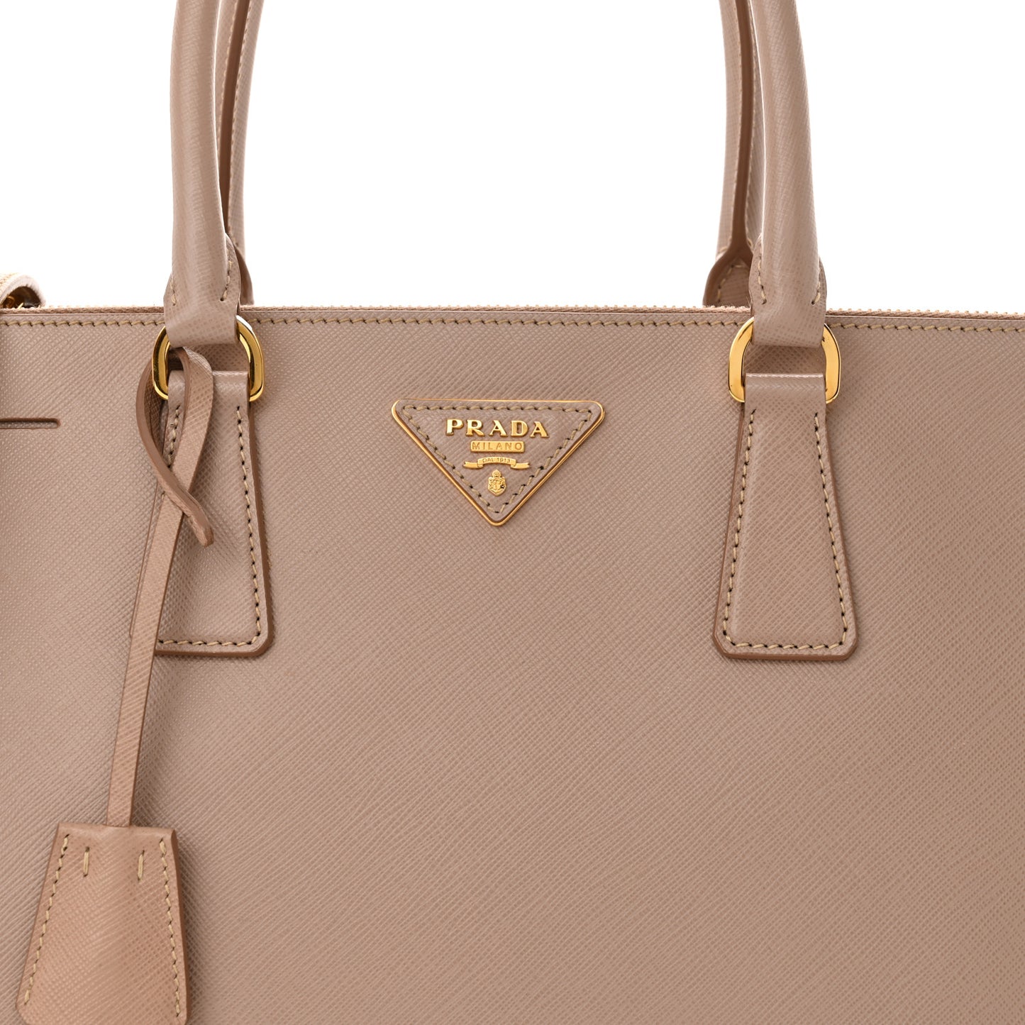 Saffiano Lux Large Galleria Double Zip Tote Cammeo