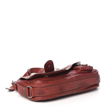 Christian Dior Calfskin Medium Gaucho Double Saddle Bag Red 3 of 13