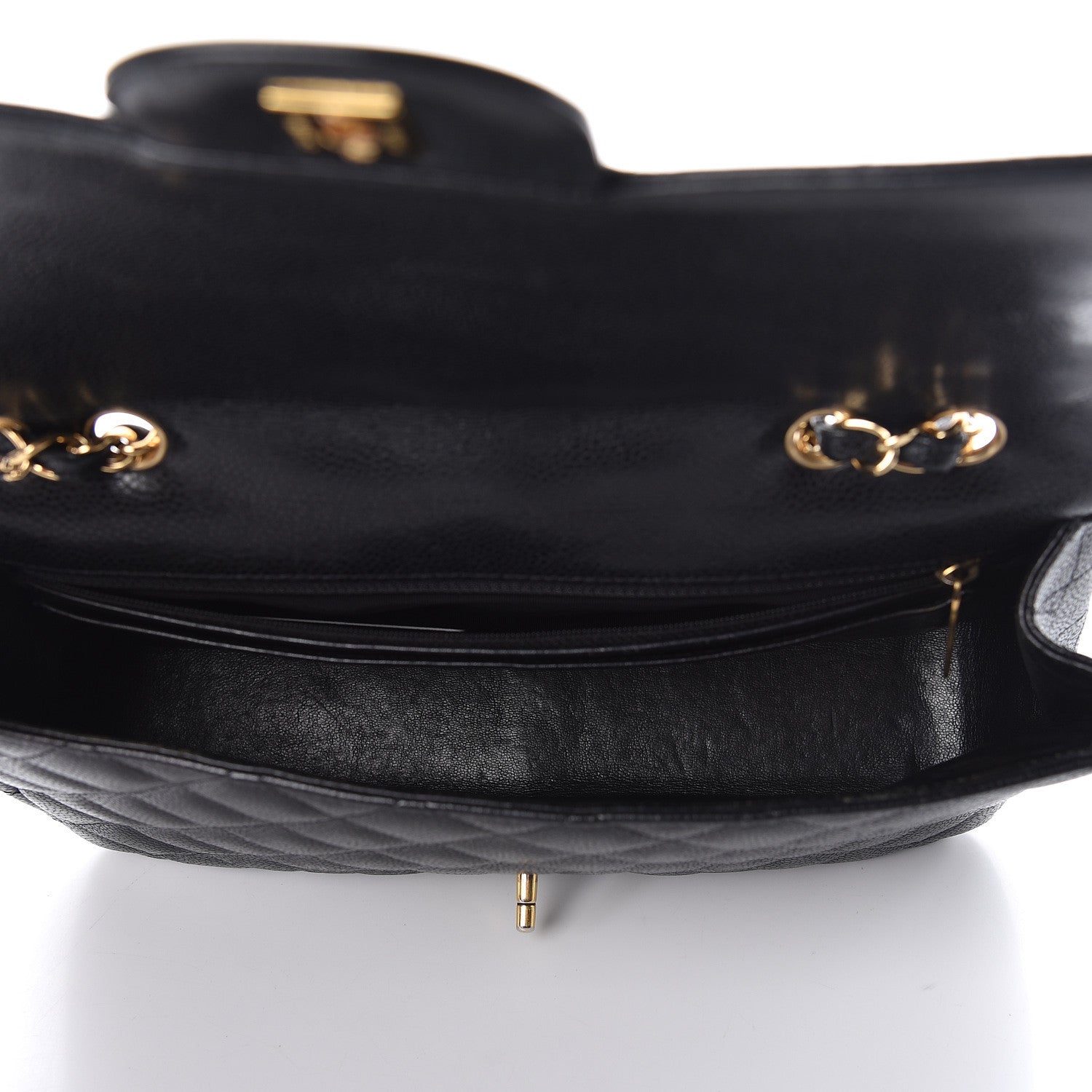 Chanel Caviar Quilted Jumbo Single Flap Black 5 of 10
