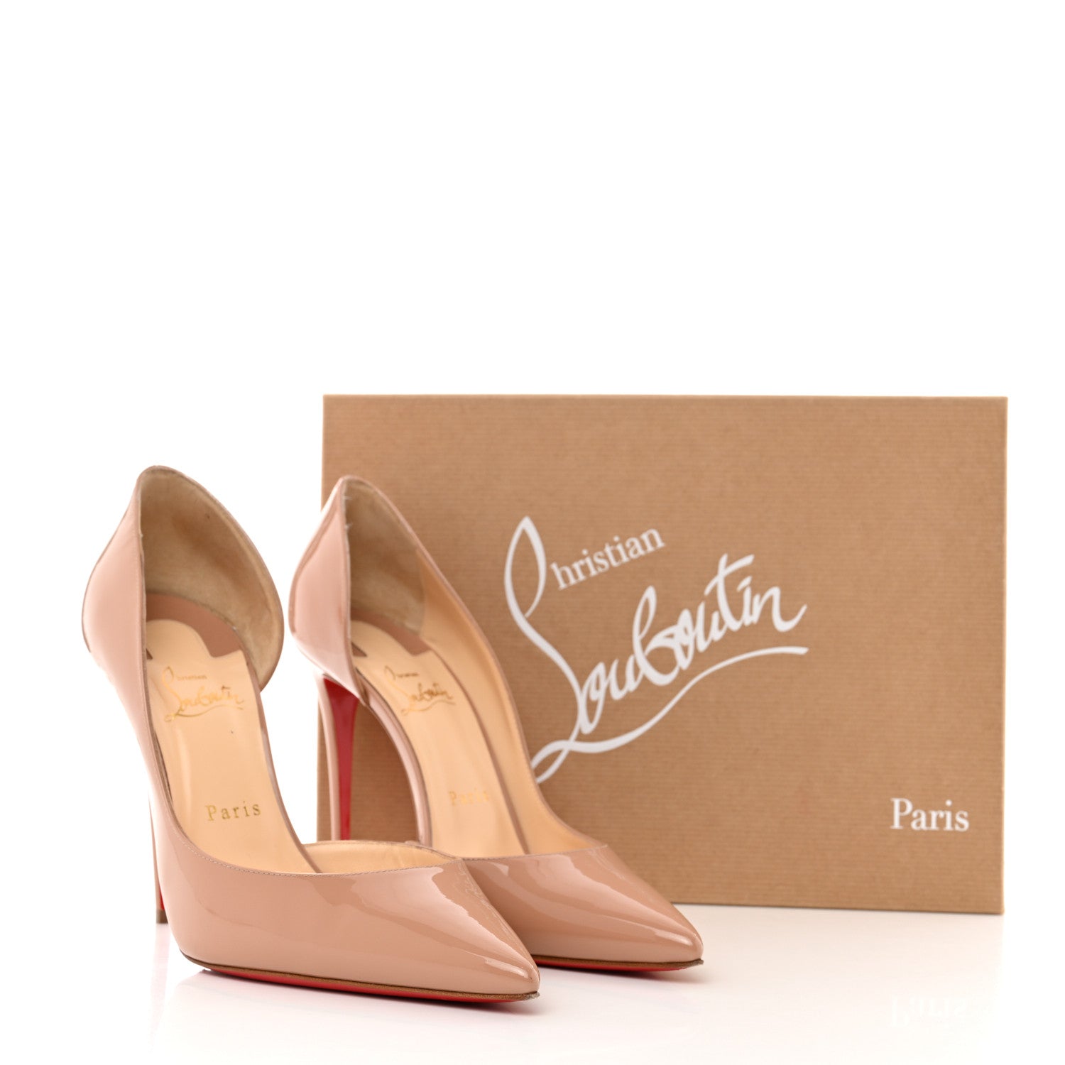Christian Louboutin Patent Iriza 100 Pumps 40 Nude 10 of 10