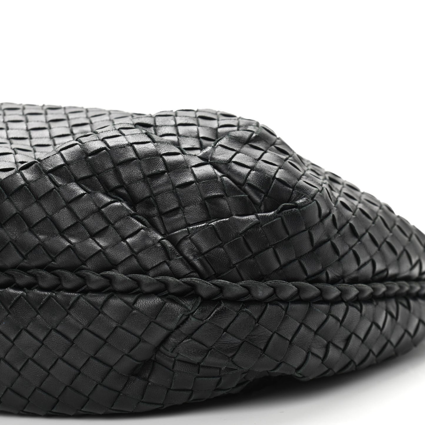 Nappa Intrecciato Medium Veneta Hobo Black