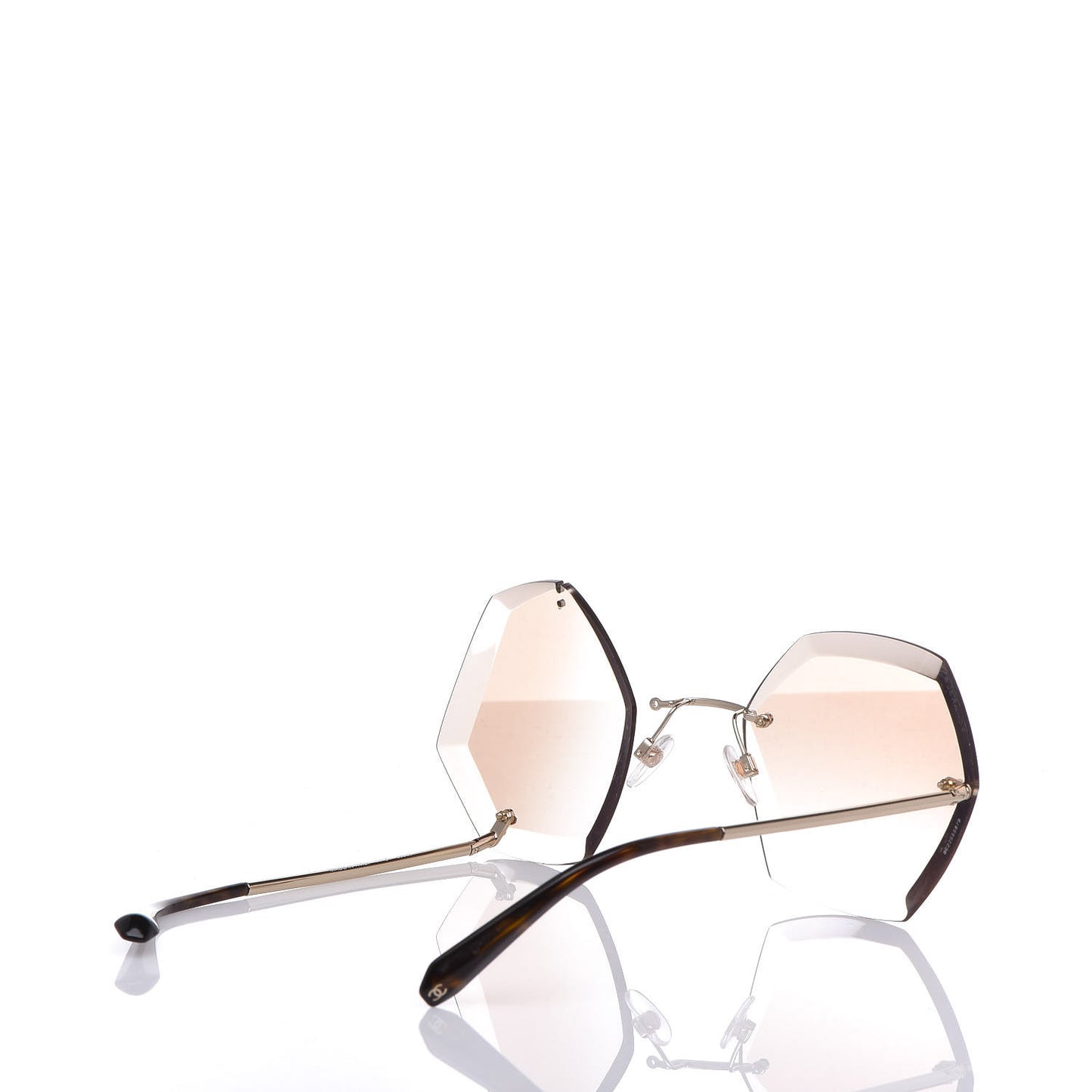 Round Sunglasses 71181 Gold Brown