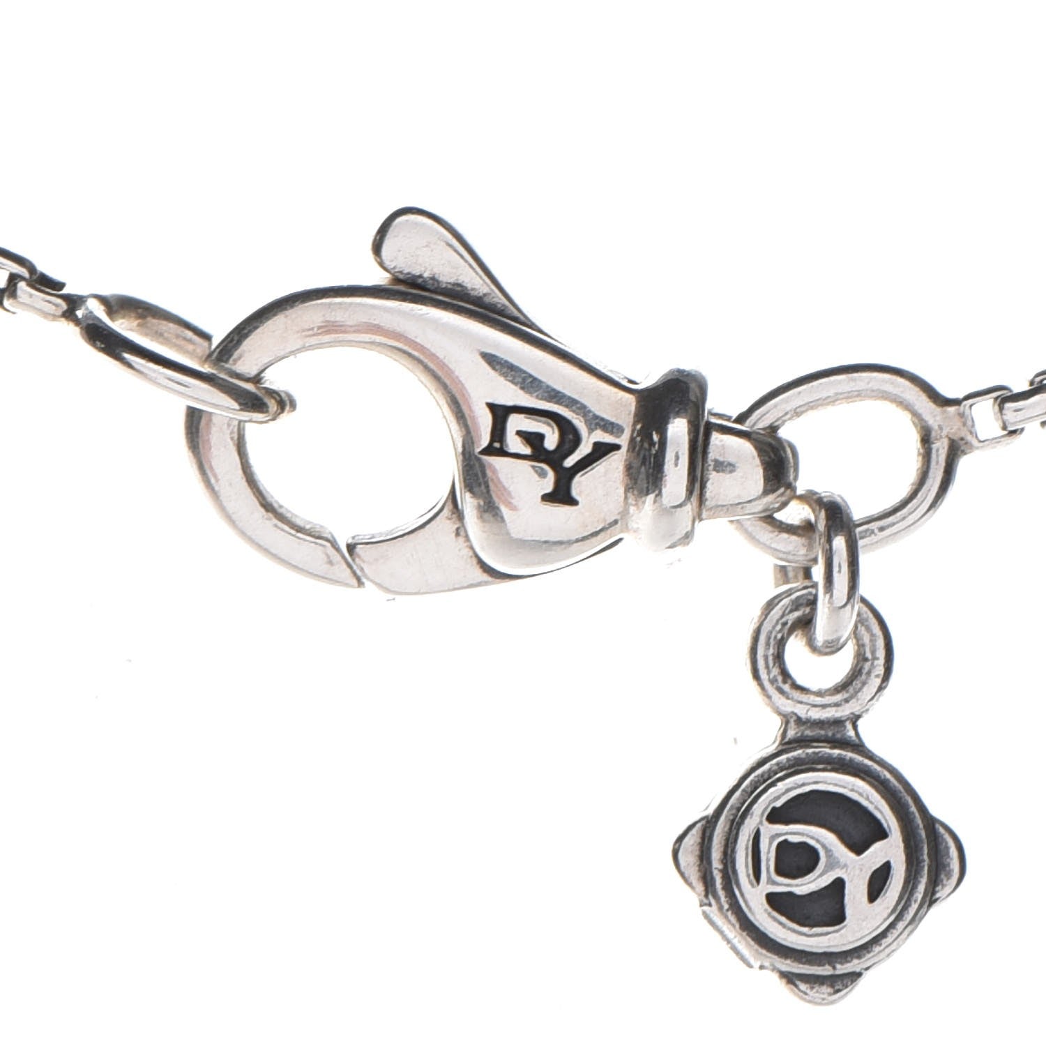David Yurman Sterling Silver Black Orchid 8mm Petite Chatelaine Pendant Necklace 5 of 7