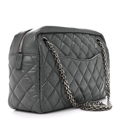 Chanel Aged Calfskin Quilted Medium Reissue Camera Case Grey 3 of 13