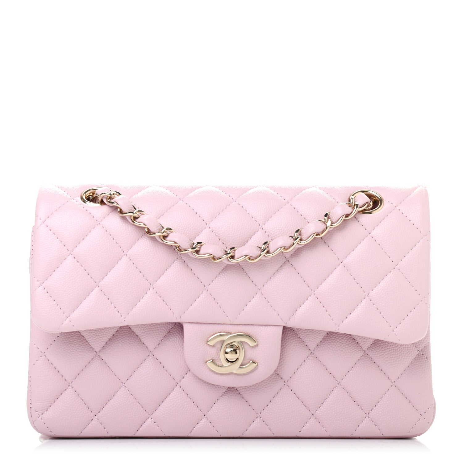 Chanel Caviar Quilted Small Double Flap Light Pink 1 of 6