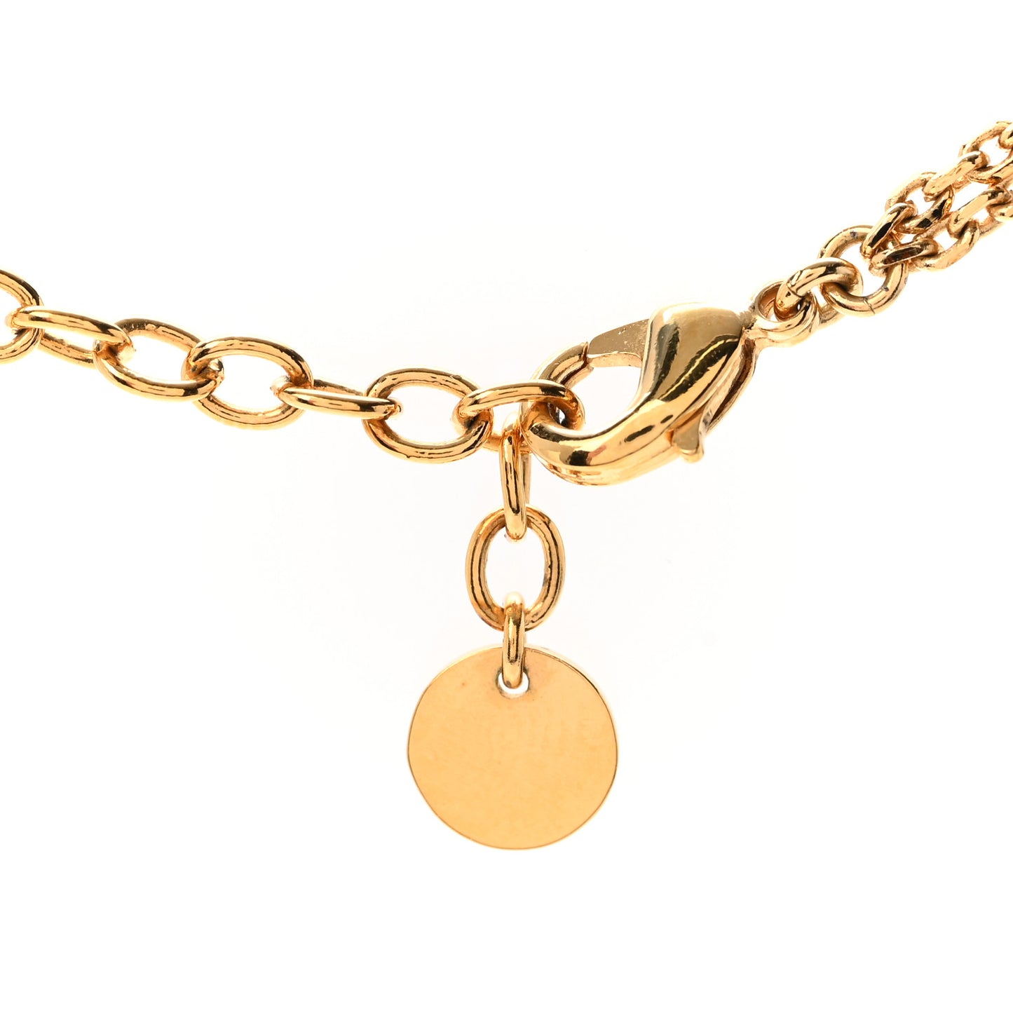 Crystal Pearl CD Drop Necklace Gold
