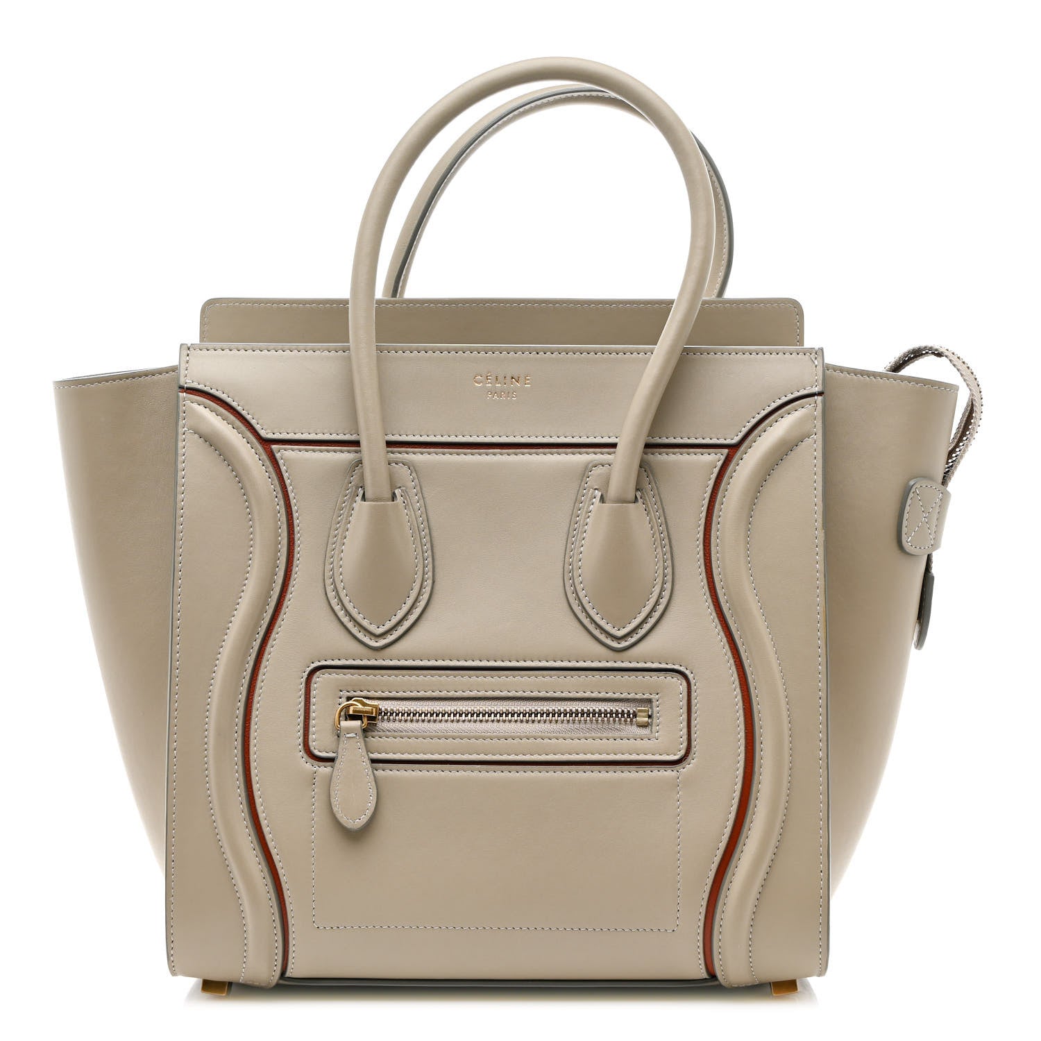 Celine Smooth Calfskin Interstice Micro Luggage Quartz 1 of 10