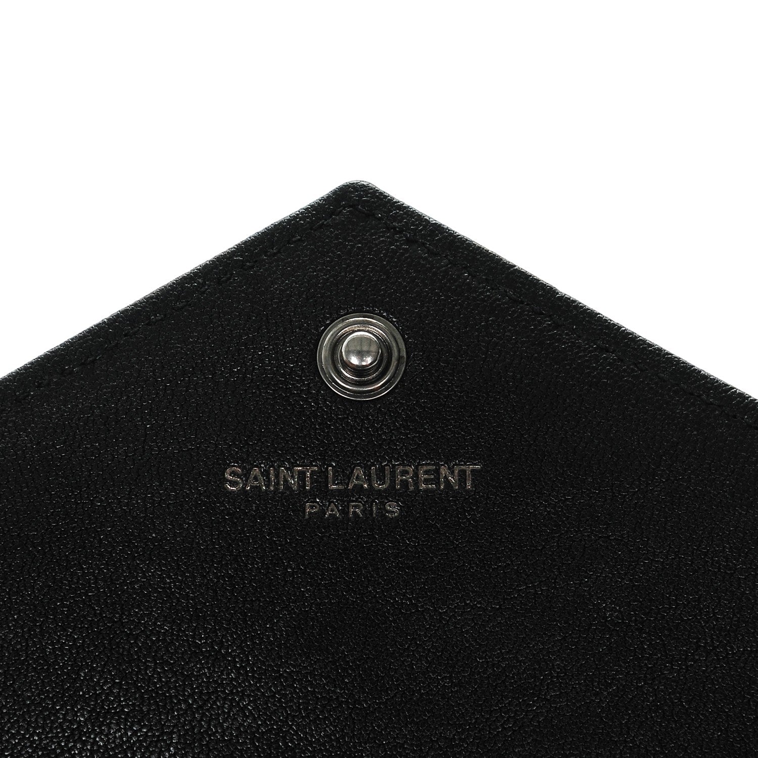 Saint Laurent Lambskin Mixed Matelasse Monogram Charms Chain Wallet Black 6 of 7