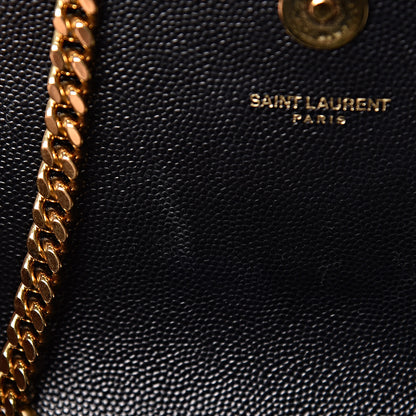 Saint Laurent Grain De Poudre Small Monogram Kate Satchel Black 9 of 11
