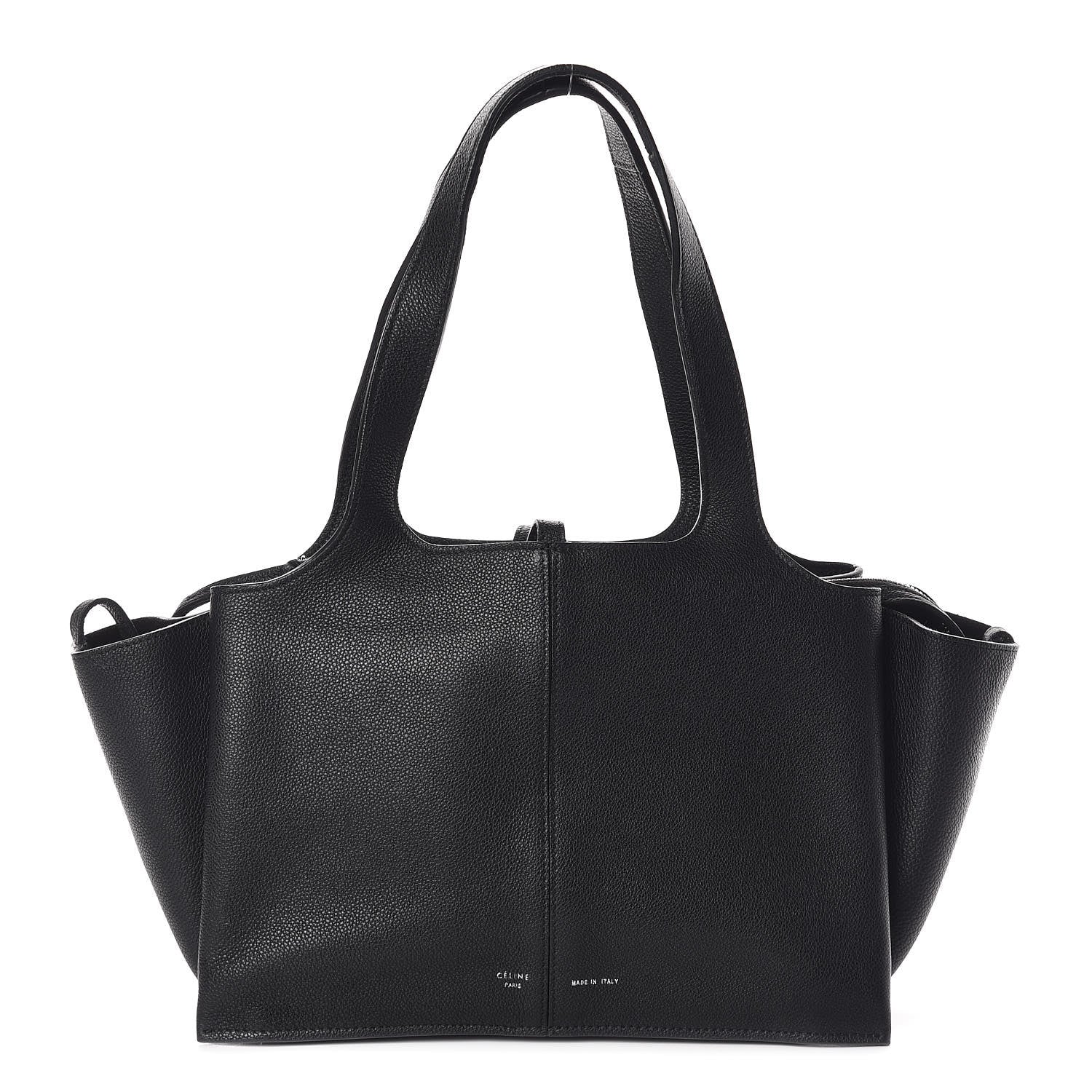 Celine Baby Grained Calfskin Small Tri-Fold Bag Black 1 of 9
