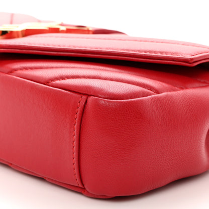 Saint Laurent Calfskin Matelasse Chevron Classic Monogram Baby Chain Bag New Red 11 of 11