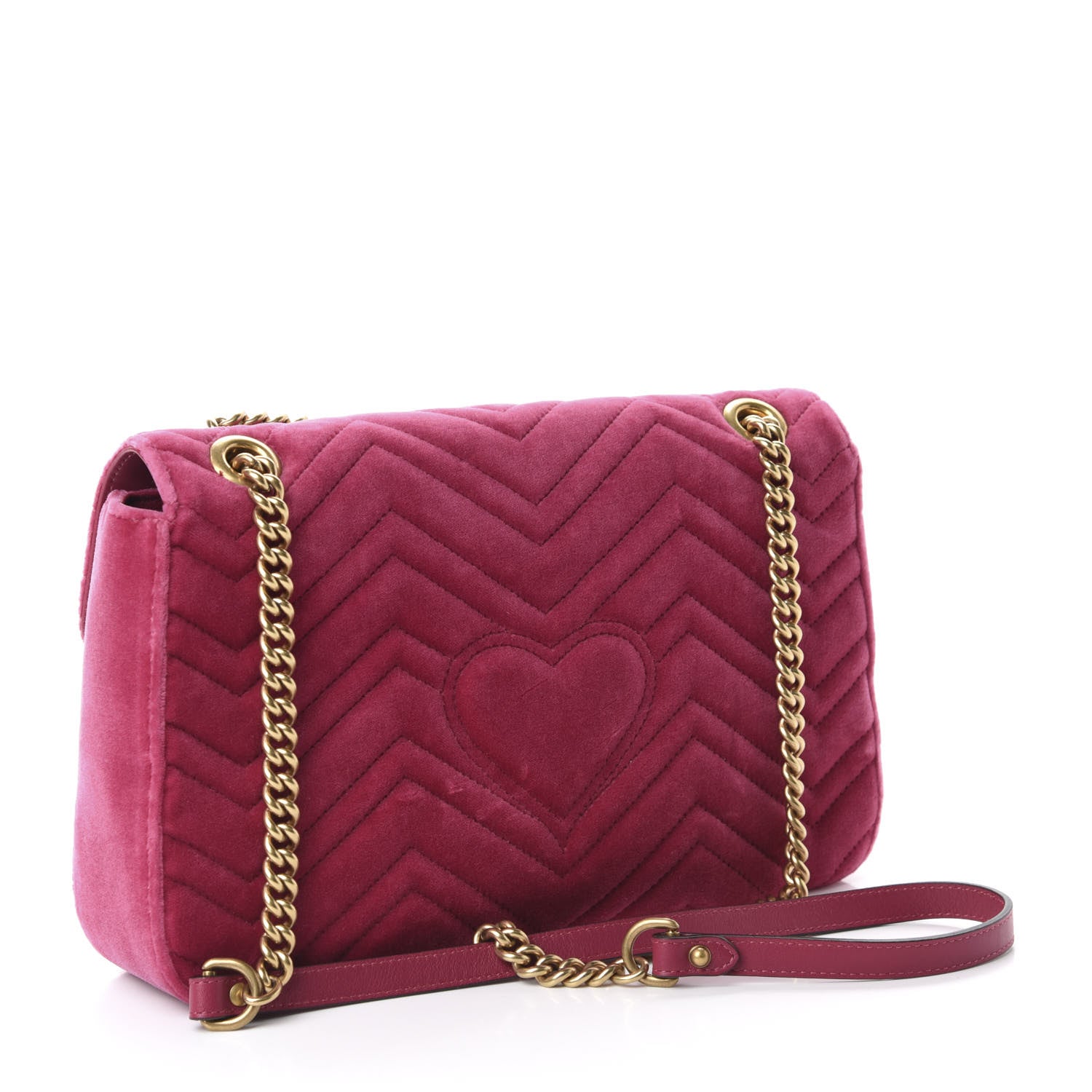 Gucci Velvet Matelasse Blind for Love Embroidered Medium GG Marmont Shoulder Bag Light Raspberry Rose Multicolor 3 of 10