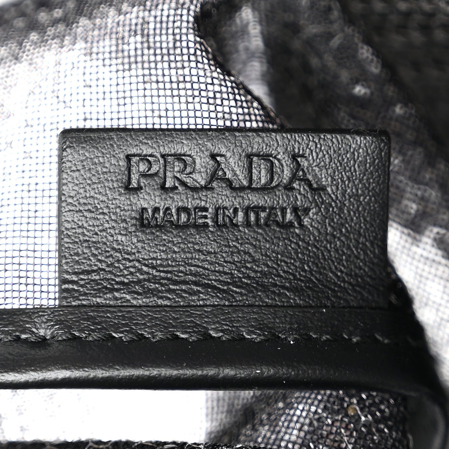 Sequin Mesh Small Tote Bag Black