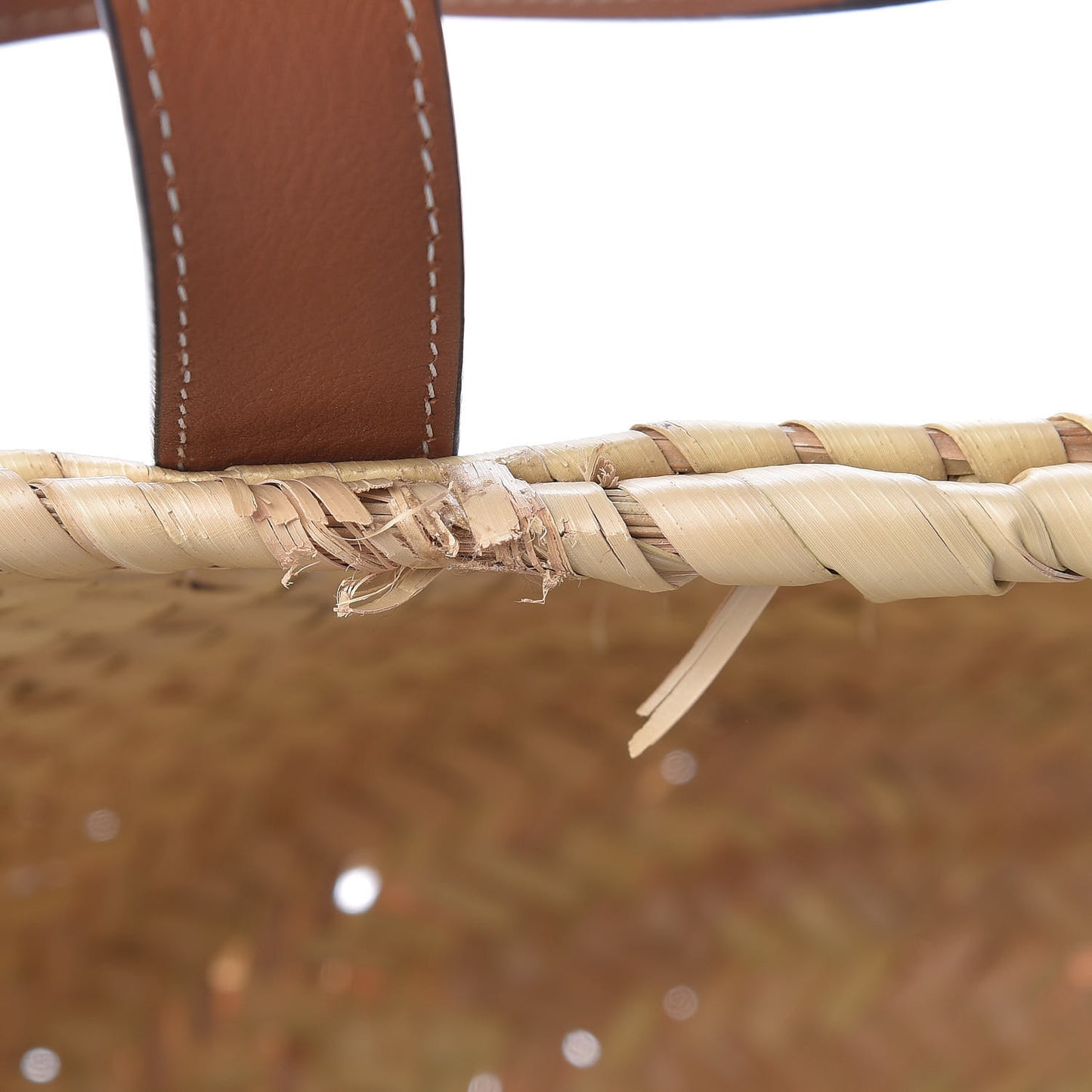 Raffia Basket Tote Bag Natural Tan