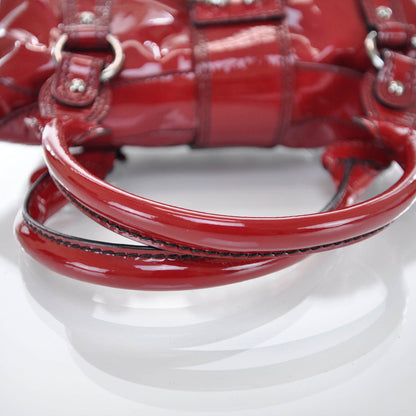 Valentino Garavani Patent Catch Satchel Red 6 of 8