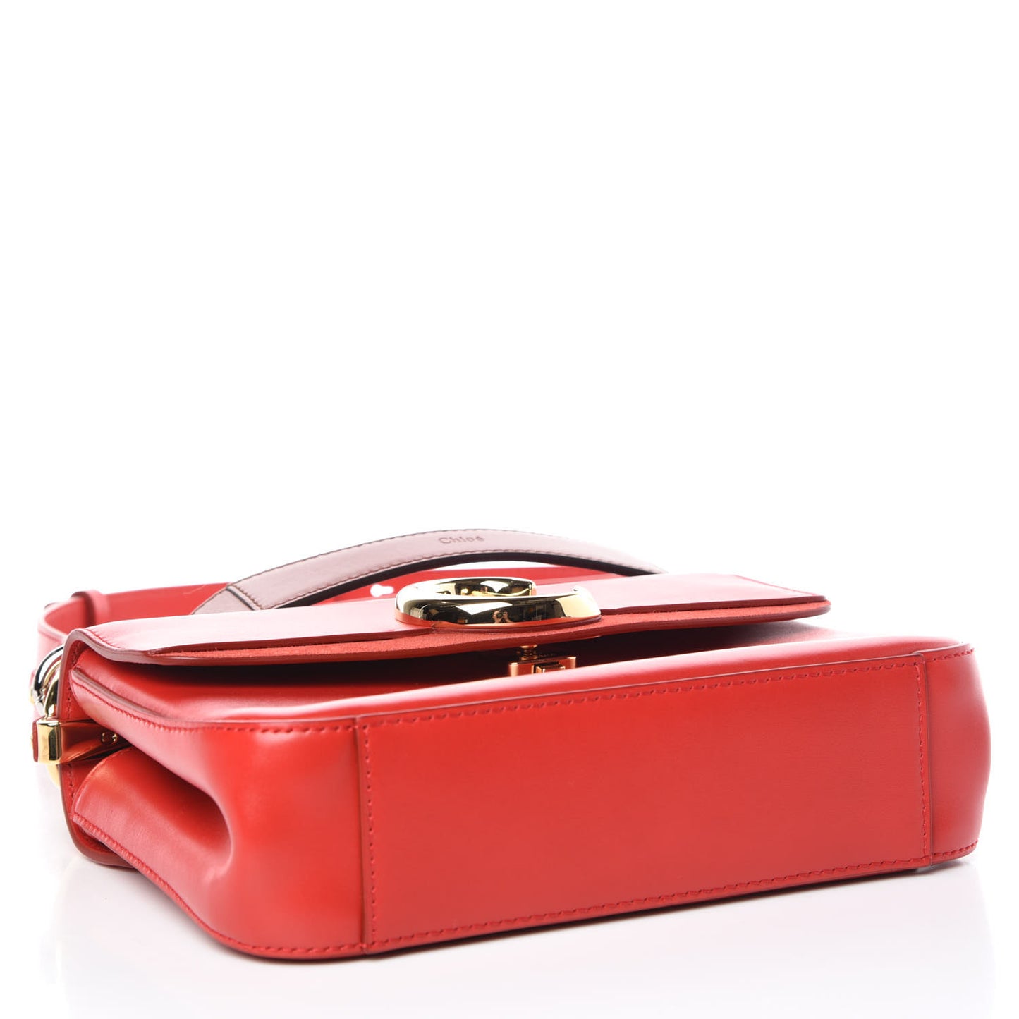 Calfskin Small C Double Carry Plaid Red