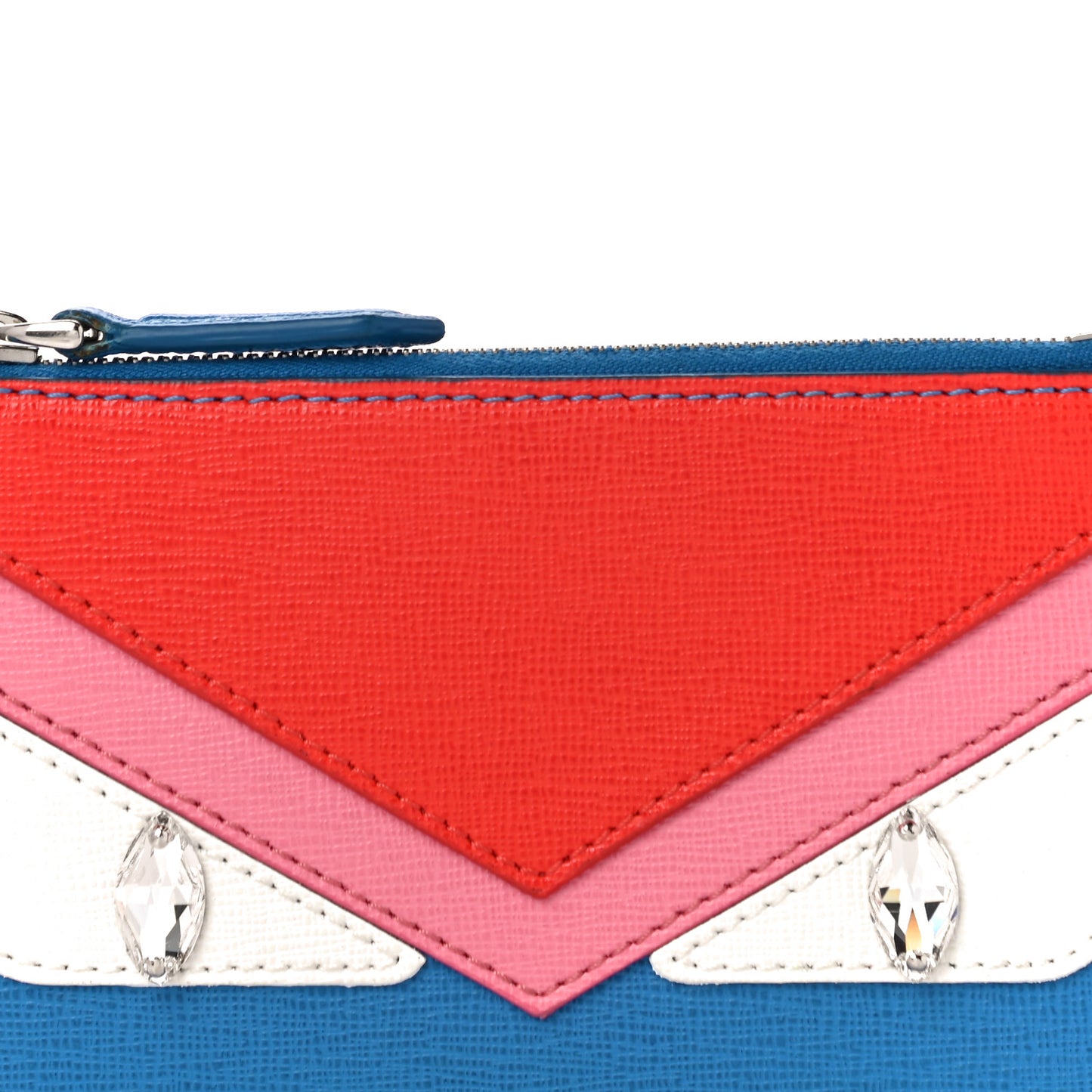 Vitello Elite Crystal Eye Monster Coin Pouch Key Case Royal Blue Papavero Multicolor
