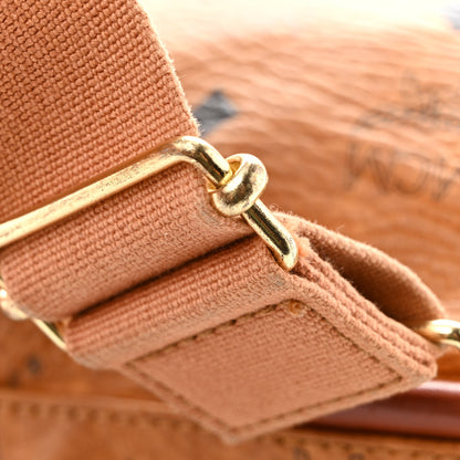 MCM Visetos Drawstring Backpack Cognac 10 of 13
