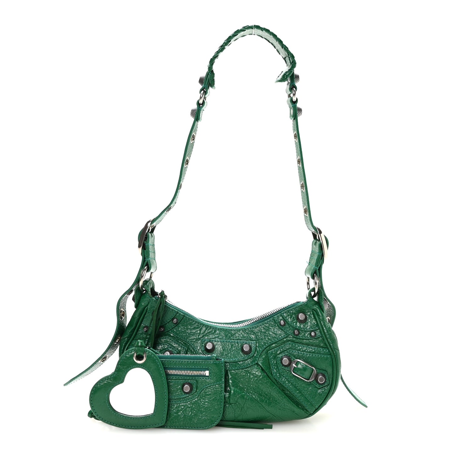 Agneau Arena Le Cagole Shoulder Bag XS Jade