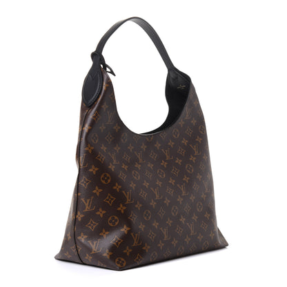 Louis Vuitton Monogram Flower Hobo Black 3 of 11
