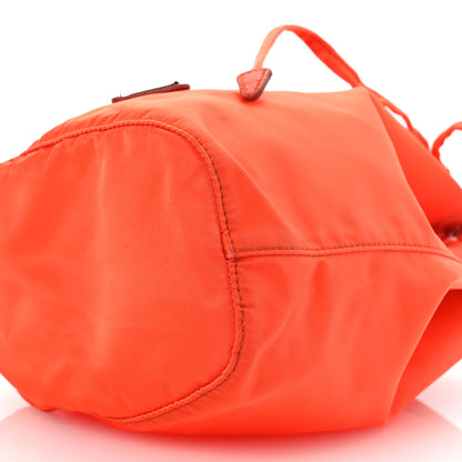 Prada Tessuto Nylon Vela Drawstring Pouch Orange 11 of 12