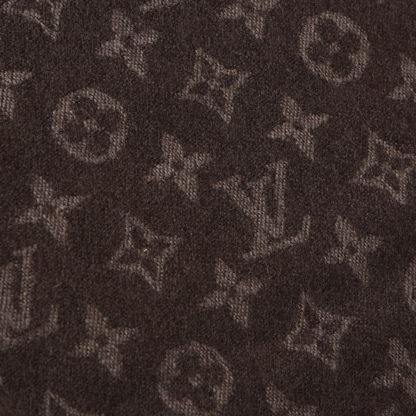 Cashmere Wool Monogram Gradient Scarf Brown