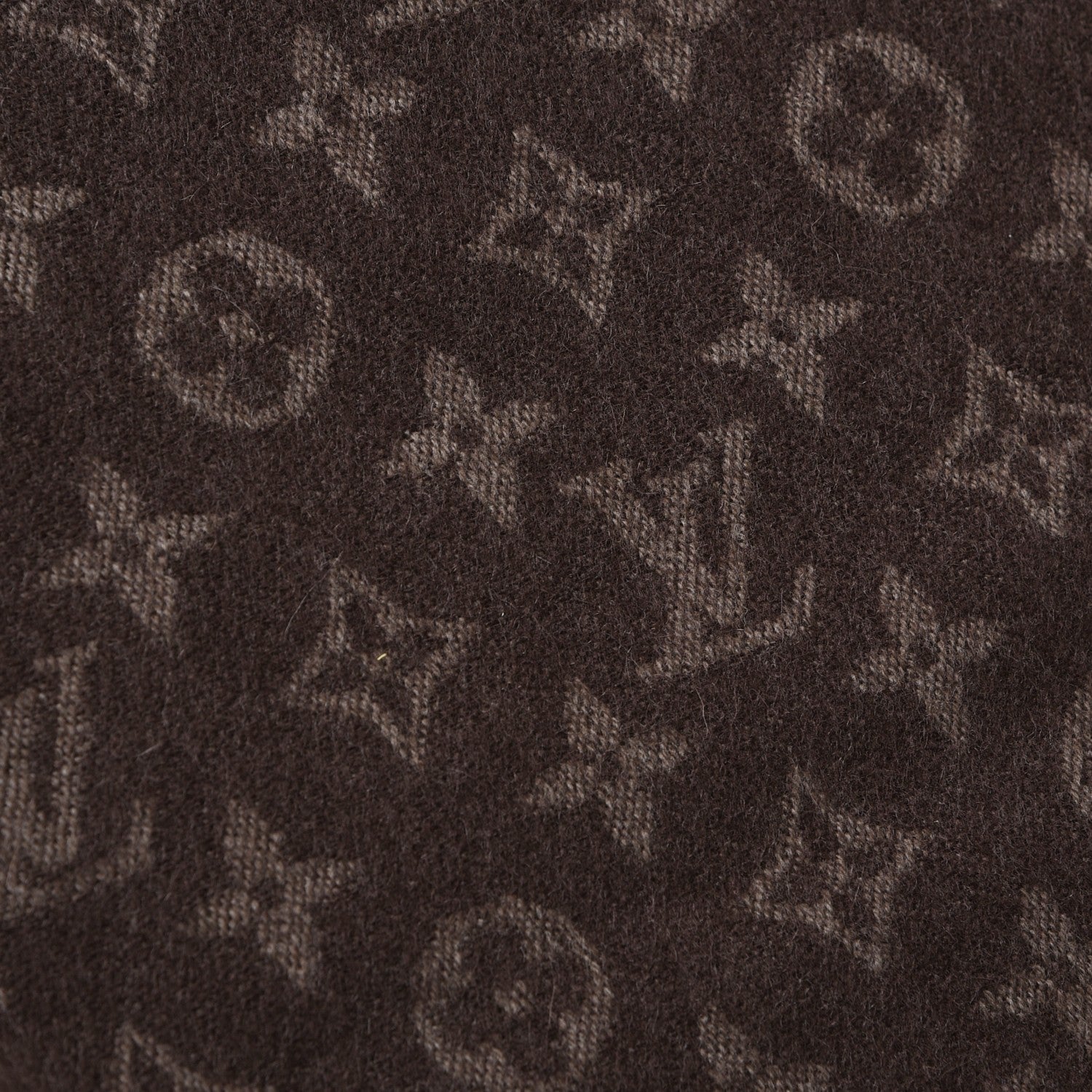 Louis Vuitton Cashmere Wool Monogram Gradient Scarf Brown 5 of 5