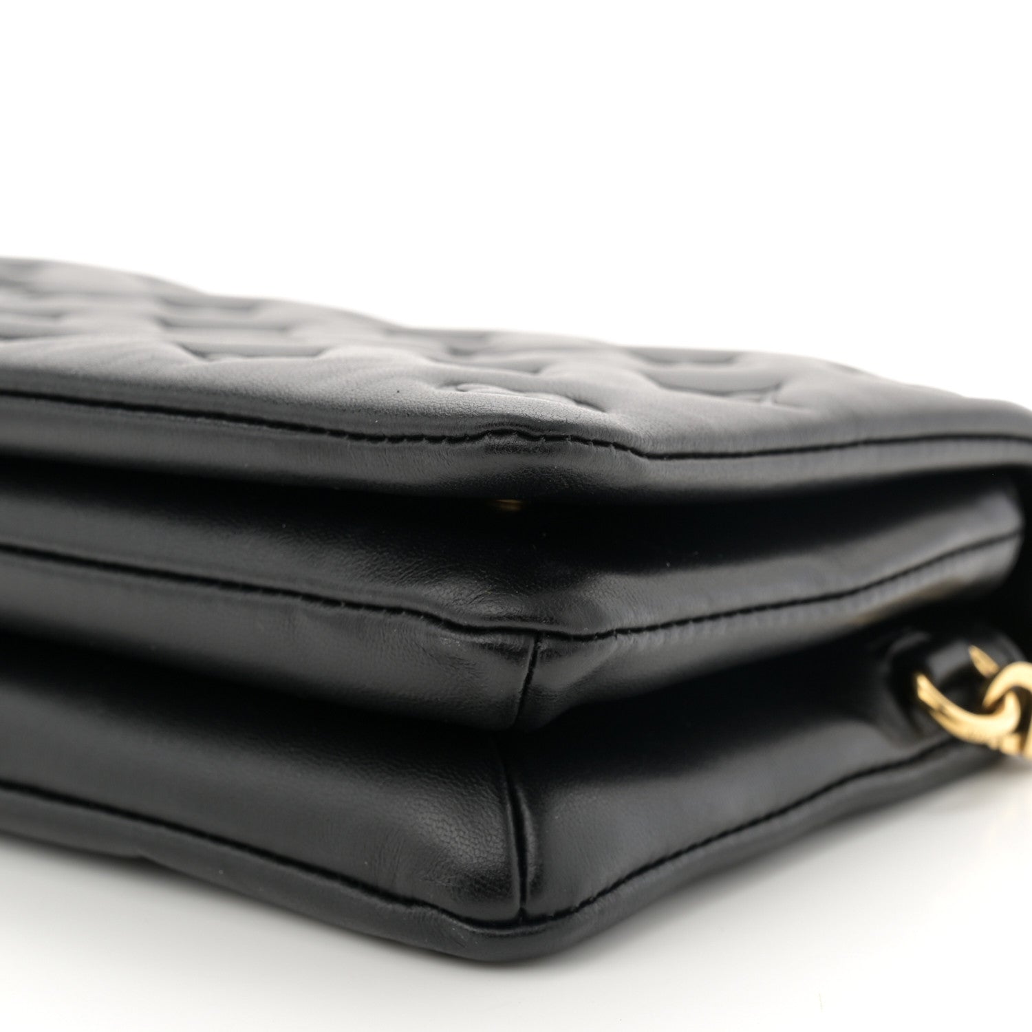 Louis Vuitton Lambskin Embossed Monogram Pochette Coussin Black 9 of 9