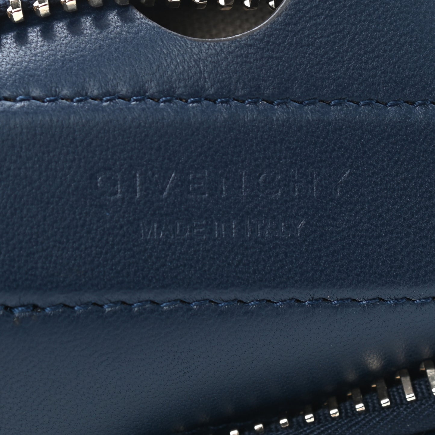 Calfskin Crocodile Embossed Nano Antigona Navy
