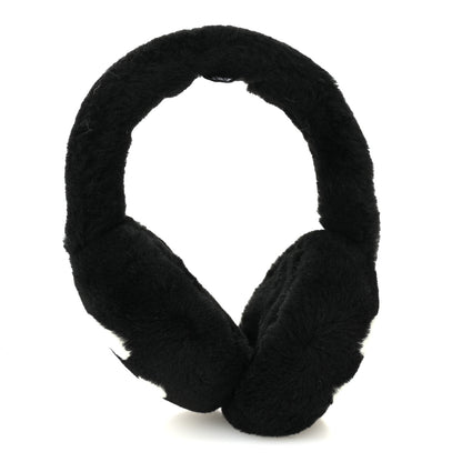 Chanel Shearling CC Ear Muffs Black White 3 of 6