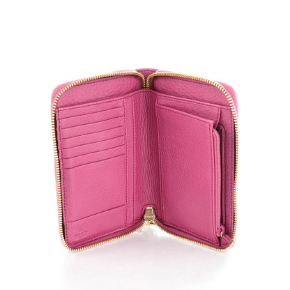 Gucci Pebbled Calfskin Medium Soho Zip Around Wallet Peonia Flower 5 of 7
