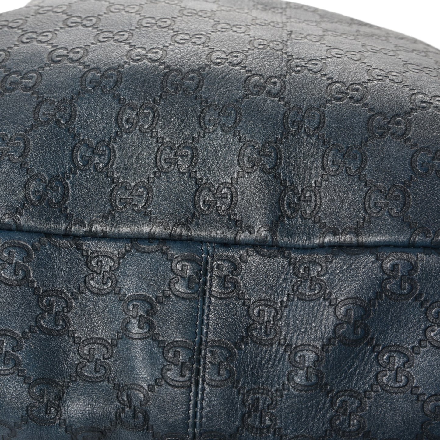 Guccissima Large Horsebit Chain Hobo Blue