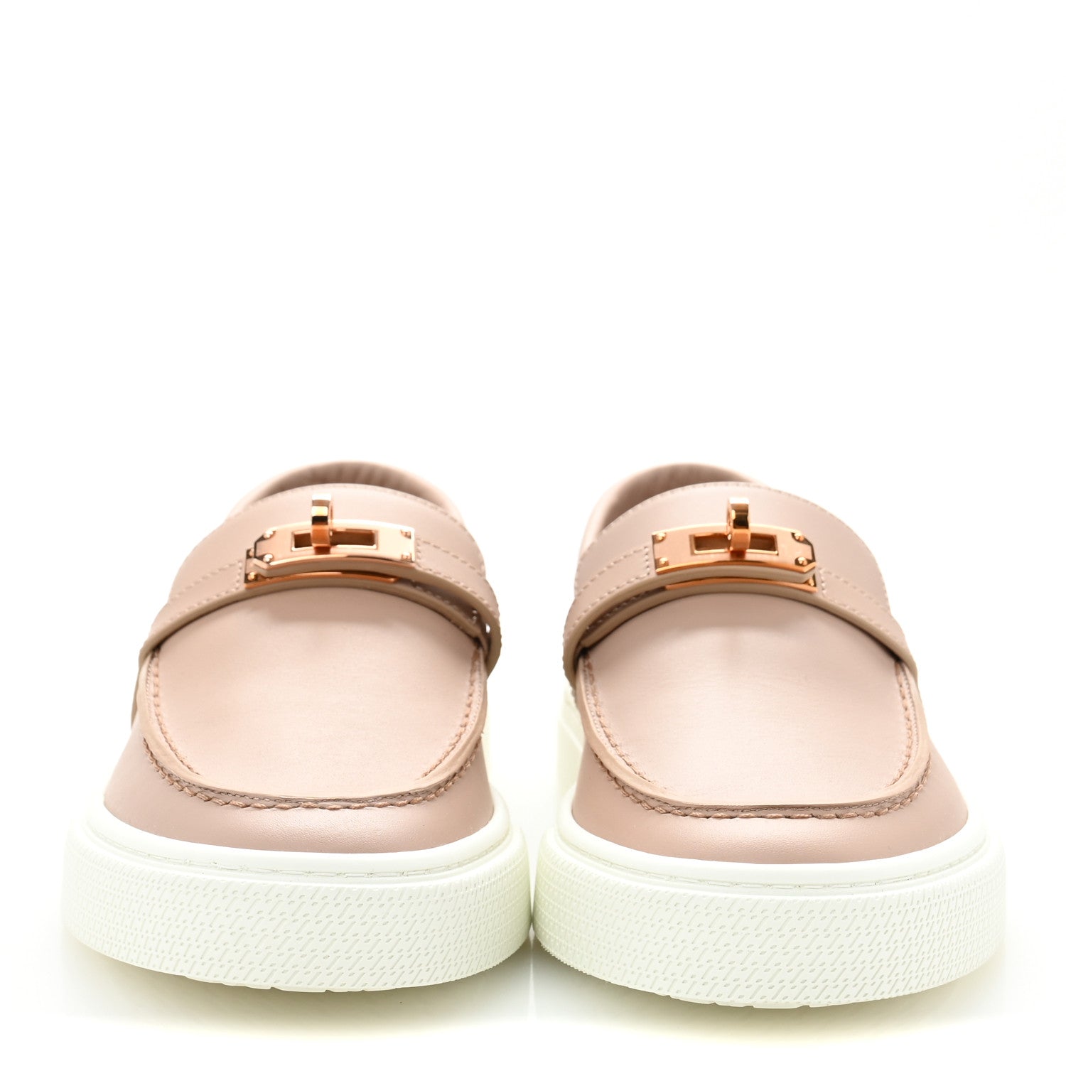 Hermes Calfskin Game Slip On Sneakers 37 Beige Nude 3 of 10