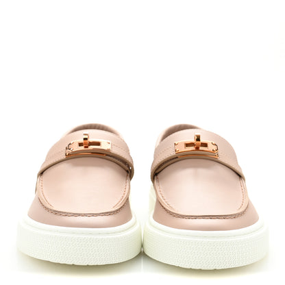 Hermes Calfskin Game Slip On Sneakers 37 Beige Nude 3 of 10