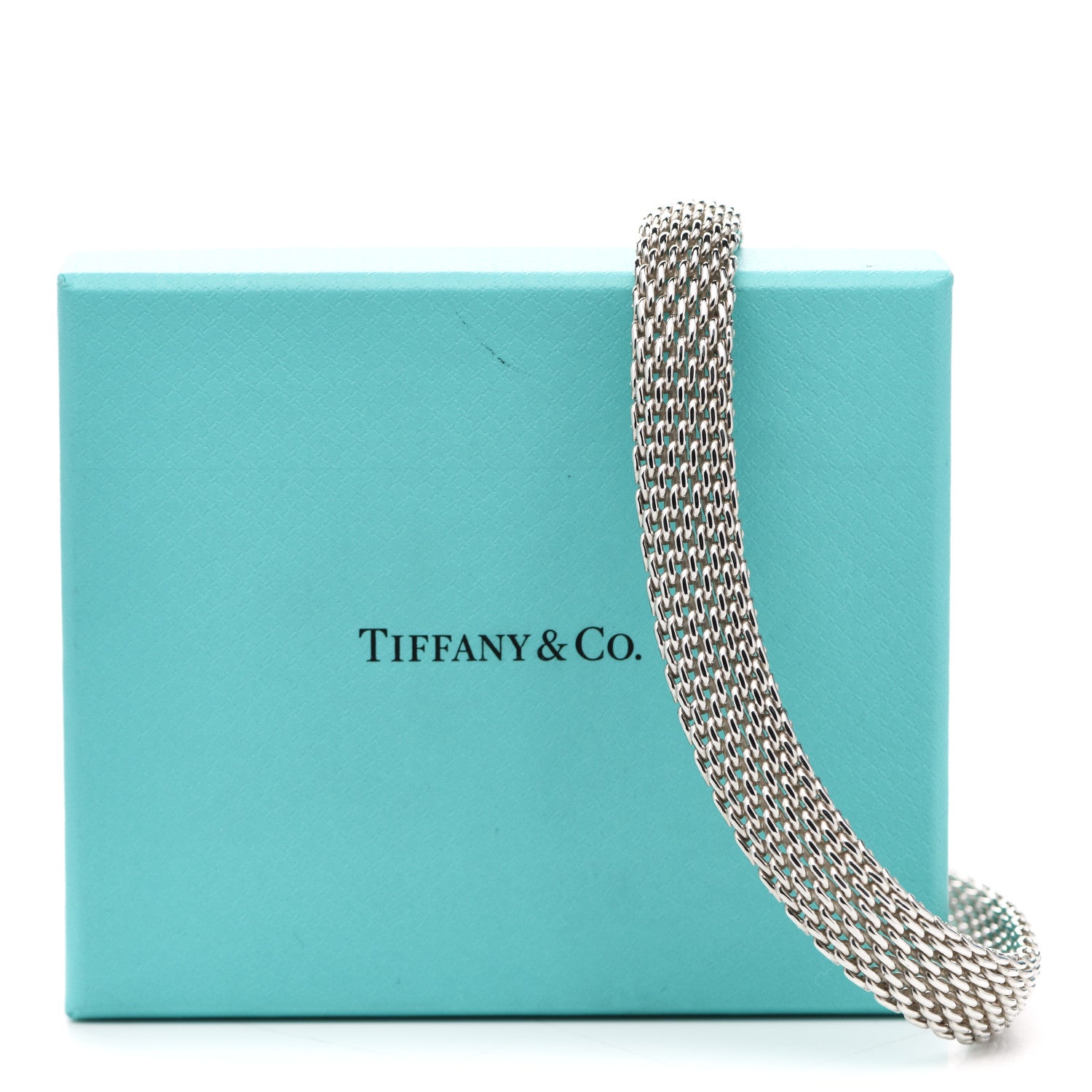Tiffany Sterling Silver Somerset Mesh Necklace 5 of 5