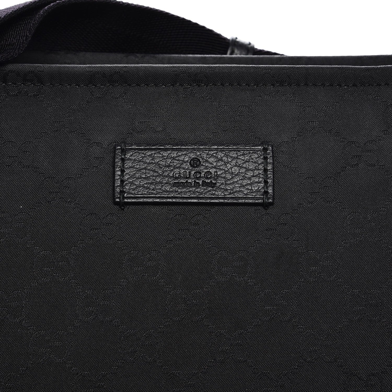 Gucci Nylon Monogram Large Messenger Black 8 of 11