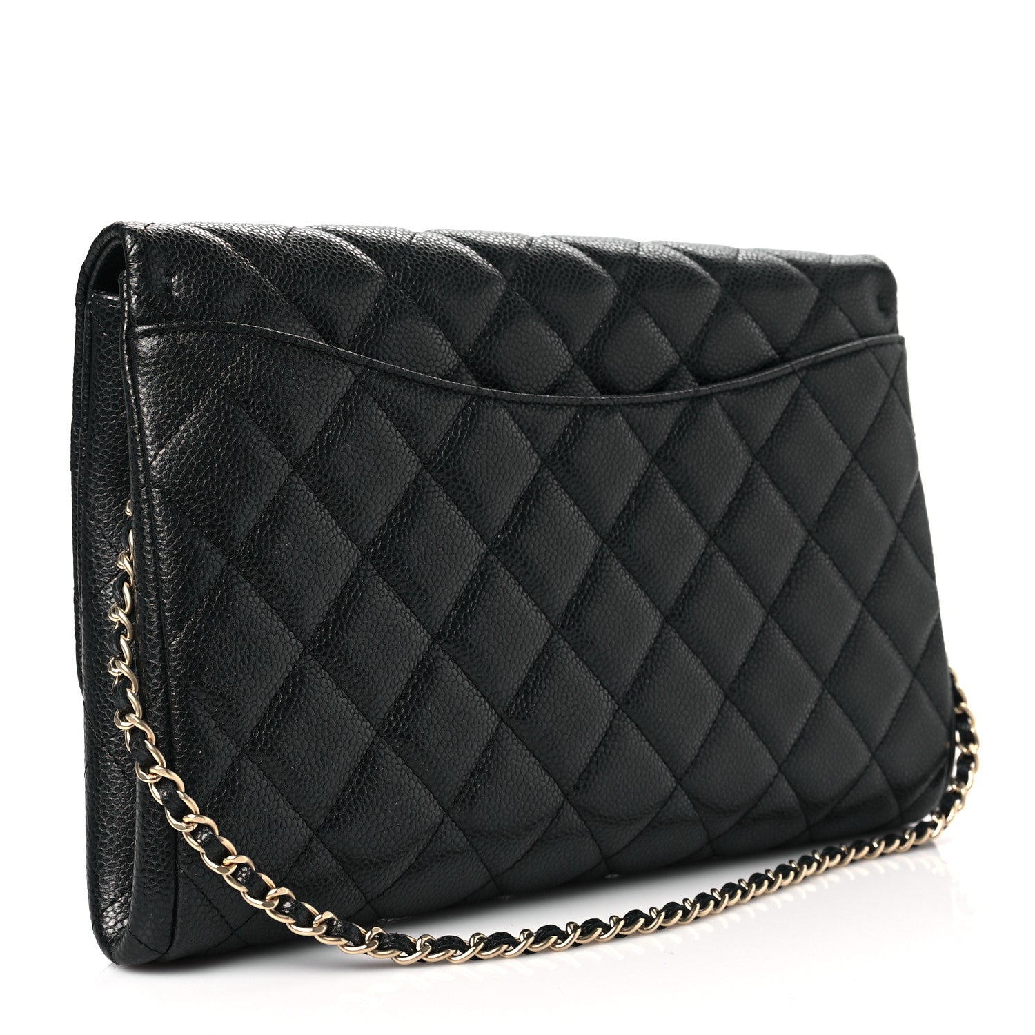 Chanel Caviar Quilted Clutch With Chain Flap Black 3 of 8