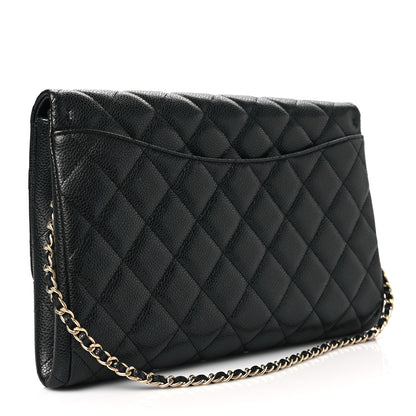 Chanel Caviar Quilted Clutch With Chain Flap Black 3 of 8
