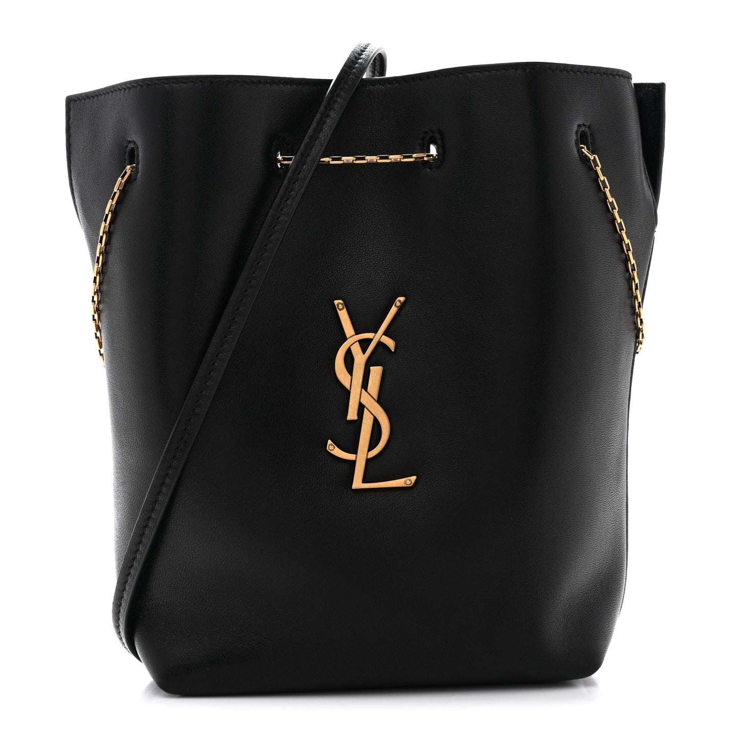 Lambskin Pochon Shoulder Bag Black