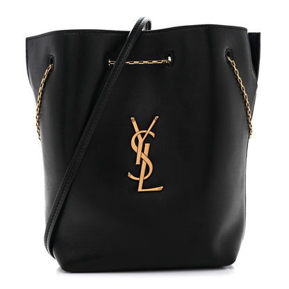 Saint Laurent Lambskin Pochon Shoulder Bag Black 1 of 10